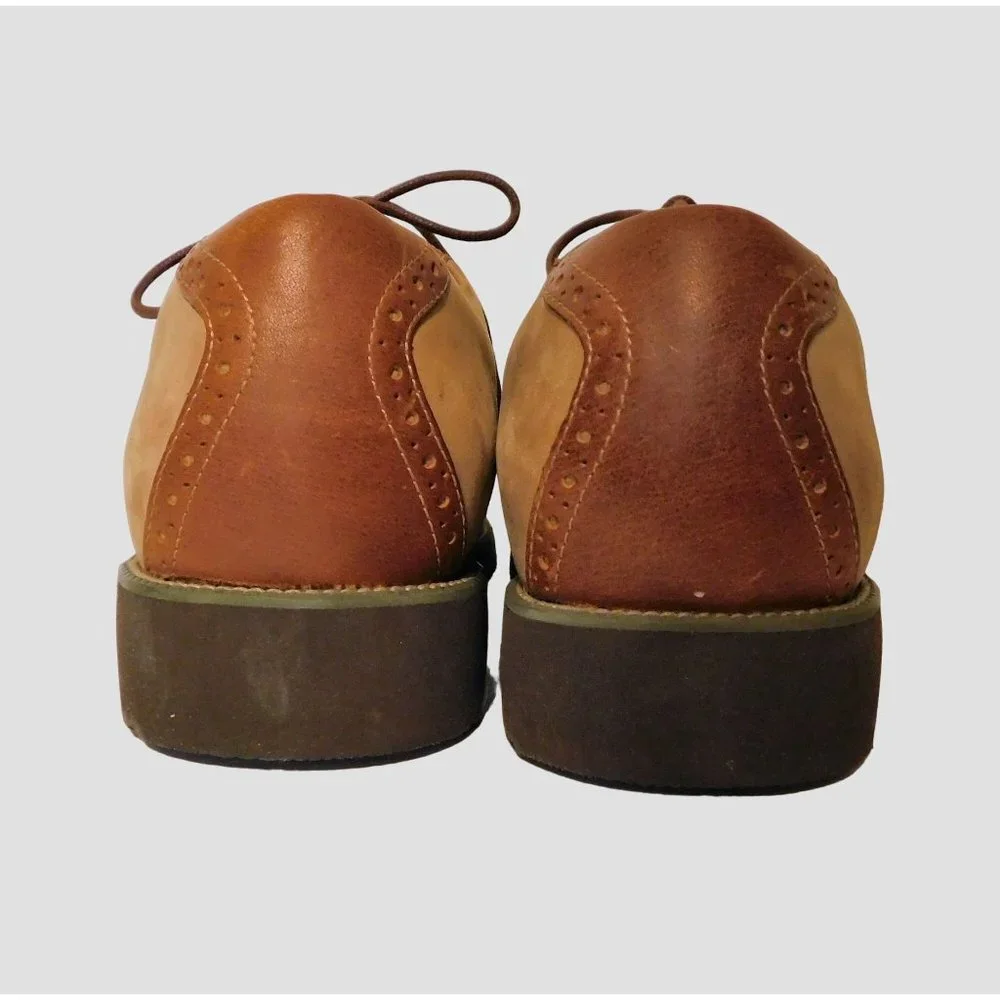Rockport Mens Shoes 10M Leather Oxford Ties Brown Tan